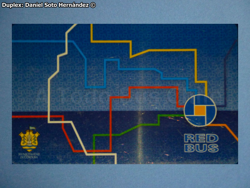 Tarjeta de Prepago Contactless Tarifa Normal "Red Bus" Córdoba - Argentina