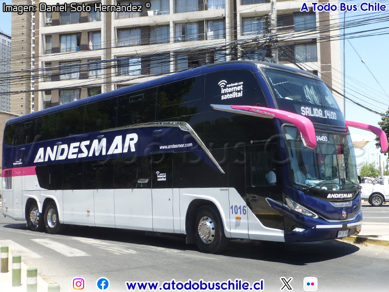 Marcopolo Paradiso G8 1800DD / Scania K-450CB eev5 / Andesmar Chile (Auxiliar Nevada Internacional)