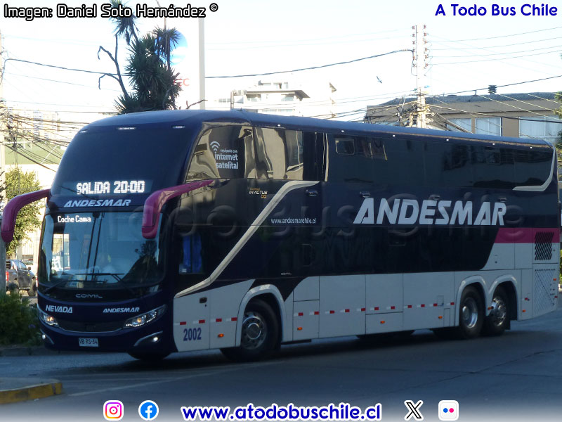 Comil Campione Invictus DD / Scania K-450CB eev5 / Andesmar Chile (Auxiliar Nevada Internacional)