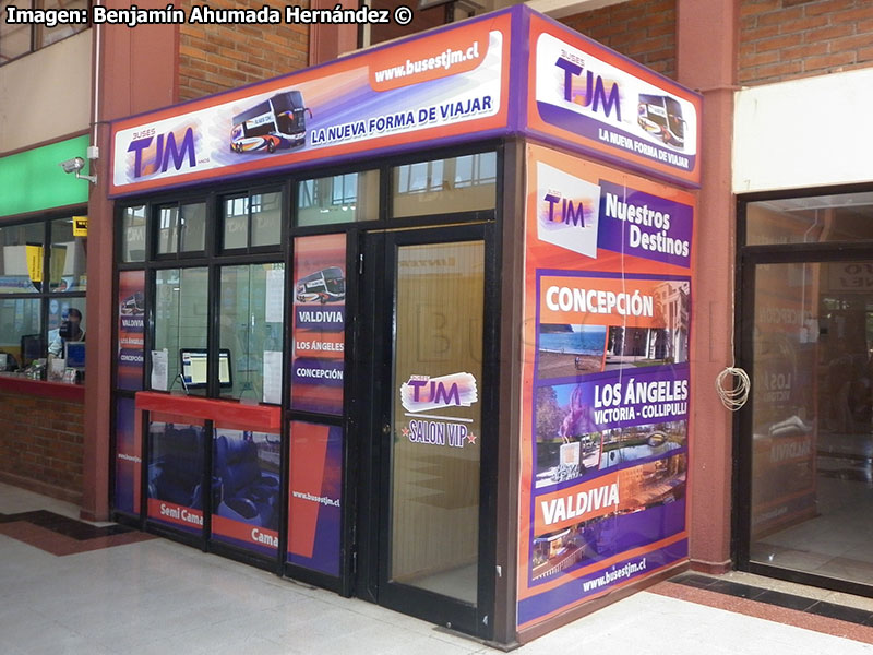 Oficina Venta de Pasajes Buses TJM Terminal Rodoviario de Temuco (Región de la Araucanía)