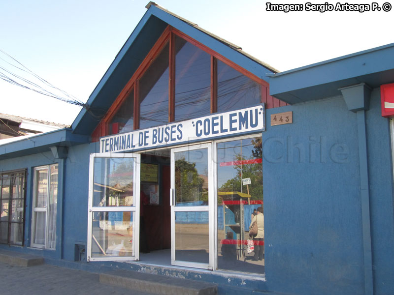 Frontis Terminal de Buses Coelemu (Región de Ñuble)