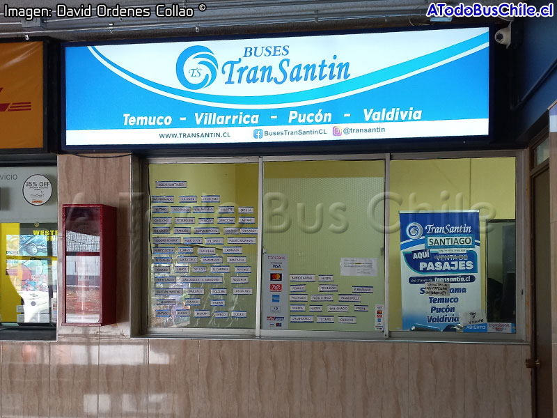 Oficina Venta de Pasajes TranSantin | Rodoviario de Valparaíso