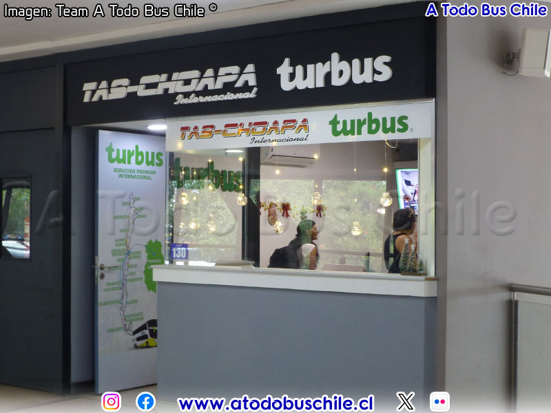 Oficina Venta de Pasajes Tur Bus - TAS Choapa Internacional | Terminal de Ómnibus Mendoza (Argentina)