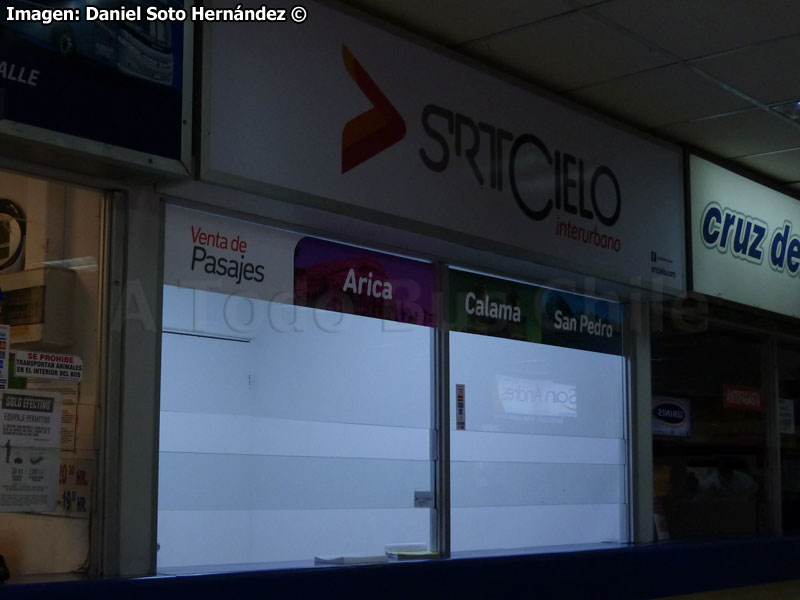 Oficina de Ventas SRT Cielo Interurbano | Terminal Rodoviario de Iquique