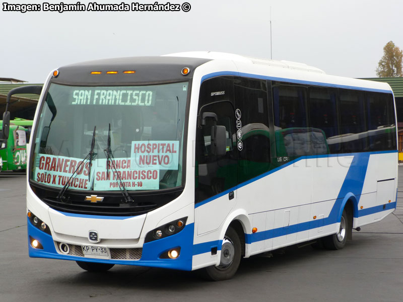 Busscar Optimuss / Chevrolet Isuzu NQR 916 Euro5 / Línea 1.000 San Francisco - Rancagua (Buses Camilo) Trans O'Higgins