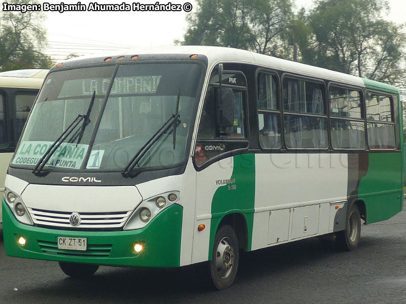Comil Pía / Volksbus 9-150EOD / Línea 3.000 Oriente - Norte (Trans. Rafael García Díaz) Trans O'Higgins