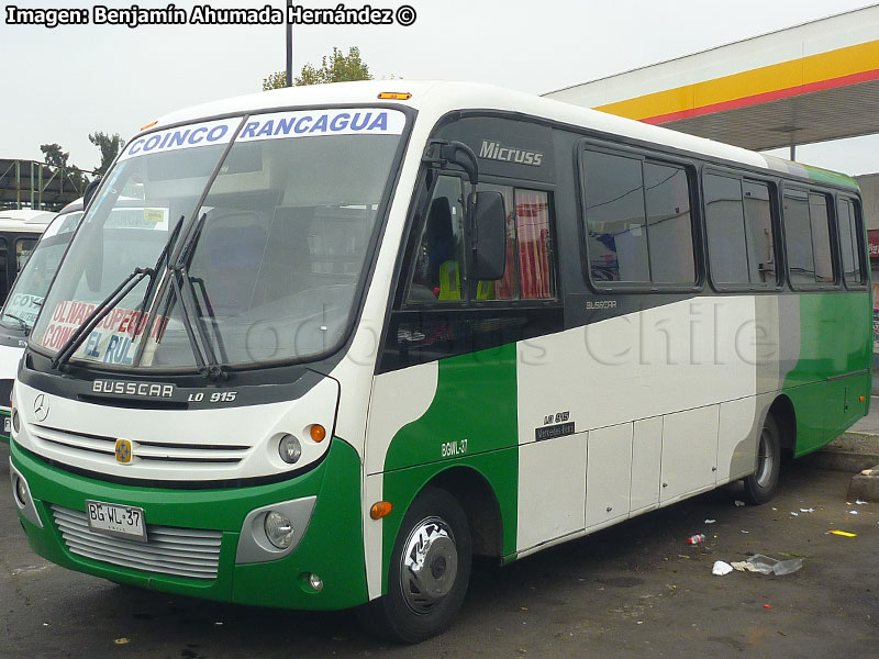 Busscar Micruss / Mercedes Benz LO-915 / Línea 9.000 Coinco - Rancagua (Buses Coinco) Trans O'Higgins