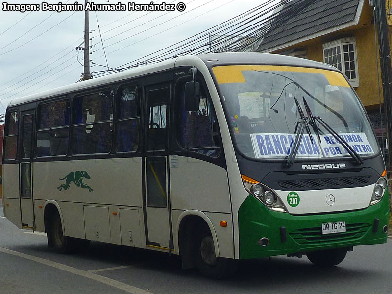 Neobus Thunder + / Mercedes Benz LO-916 BlueTec5 / Línea 6.000 Vía Rural 5 Sur (Gal Bus) Trans O'Higgins