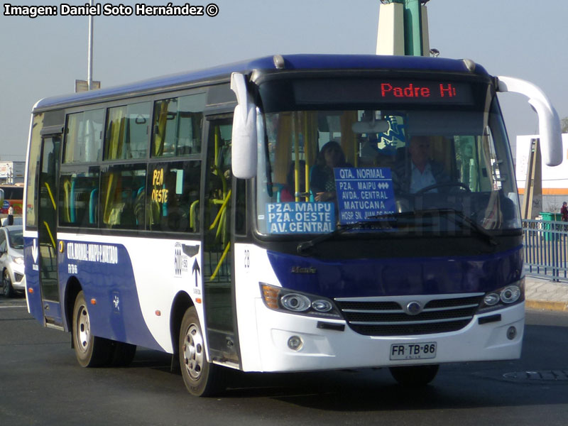 Metalpar Maule (Youyi Bus ZGT6718 Extendido) / Línea Quinta Normal - Padre Hurtado