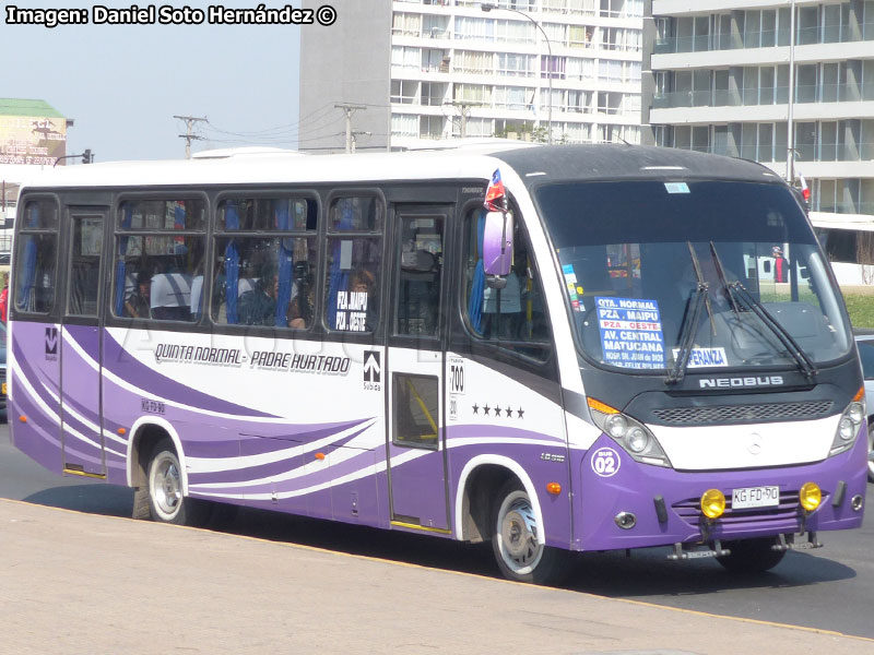 Neobus Thunder + / Mercedes Benz LO-916 BlueTec5 / Línea Quinta Normal - Padre Hurtado