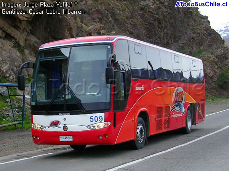 Marcopolo Andare Class 1000 / Mercedes Benz O-500RS-1636 / Buses JM (Al servicio de CODELCO División Andina)