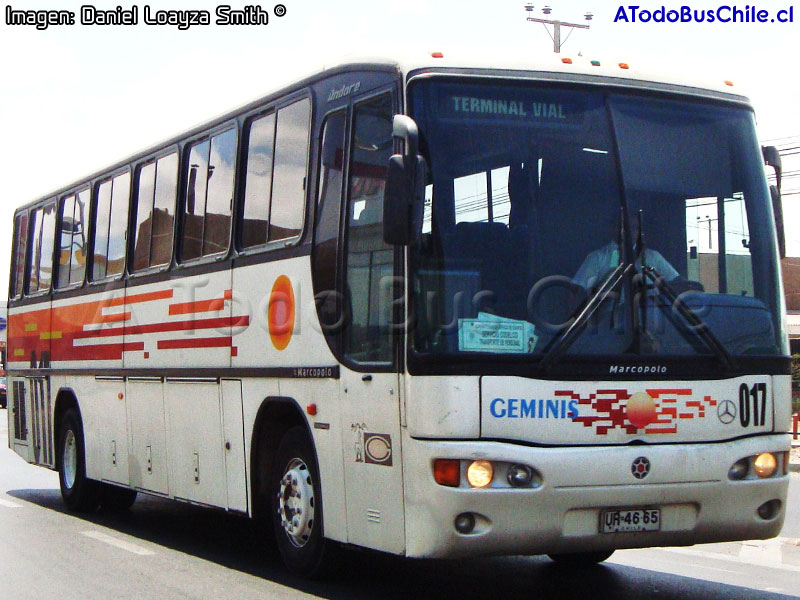 Marcopolo Andare / Mercedes Benz O-400RSE Eletrônico / Géminis (Al servicio de CODELCO División Norte)