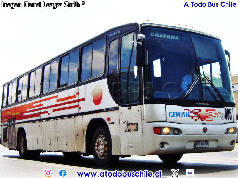 Marcopolo Andare / Mercedes Benz O-400RSE Eletrônico / Géminis (Al servicio de CODELCO División Norte)