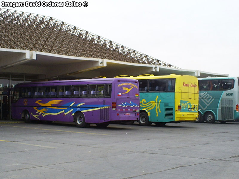 M. Benz O-371RS / Pullman Zuleta | Marcopolo Paradiso GIV 1400 / M. Benz O-371RSD / Ramos Cholele | Marcopolo Paradiso G6 1800DD / Scania K-420 / Tur Bus