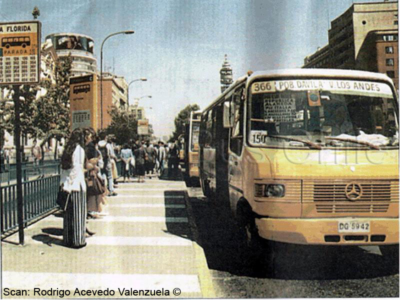 Metalpar Pucará 1 / Mercedes Benz LO-809 / Línea Nº 366 Población Dávila - Villa Los Andes (Yarur - Sumar N° 16 S.A.)