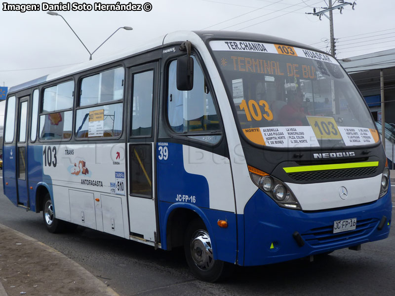 Neobus Thunder + / Mercedes Benz LO-916 BlueTec5 / Línea N° 103 Trans Antofagasta