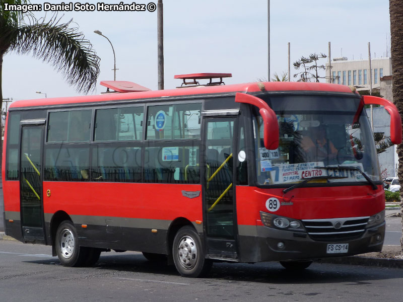 Metalpar Maule (Youyi Bus ZGT6718 Extendido) / Taxibuses 7 y 8 (Recorrido N° 7) Arica