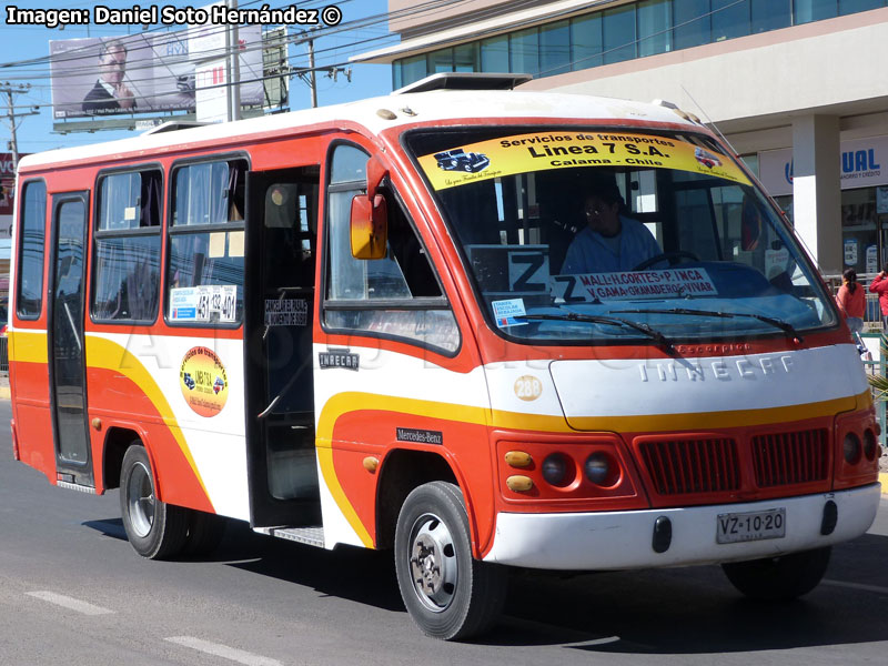 Inrecar Escorpión / Mercedes Benz LO-712 / Transportes Línea 7 S.A. Calama