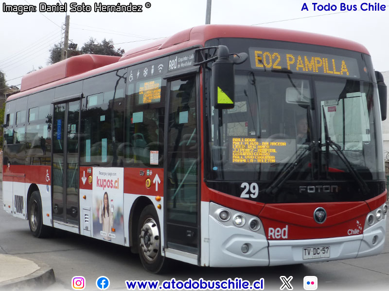 Foton E-Bus U-9 SC / Línea E-02 Red Coquimbo - La Serena de Movilidad