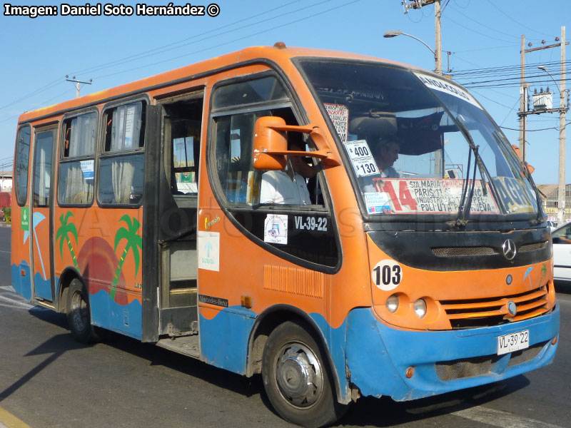 Induscar Caio Piccolo / Mercedes Benz LO-712 / Transportes Línea 2 S.A. (Recorrido N° 14) Arica