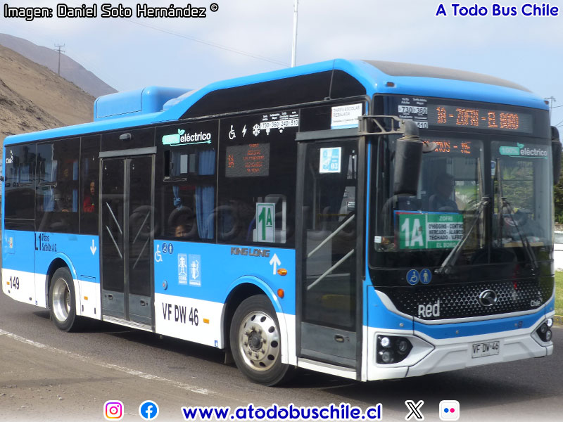 King Long XMQ6900G E-Tech / Línea N° 1A Trans Satélite (Iquique)