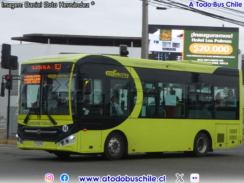 Zhong Tong LCK6850EVG / ETRAPAS S.A. Línea E-1 Nuevo Norte - Máximo Lira (Arica)