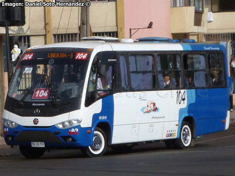 Marcopolo Senior / Mercedes Benz LO-916 BlueTec5 / Línea Nº 104 Trans Antofagasta