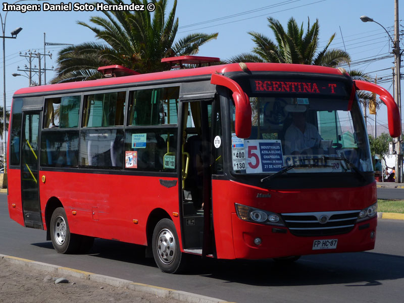 Metalpar Maule (Youyi Bus ZGT6718 Extendido) / Taxibuses 7 y 8 (Recorrido N° 5) Arica