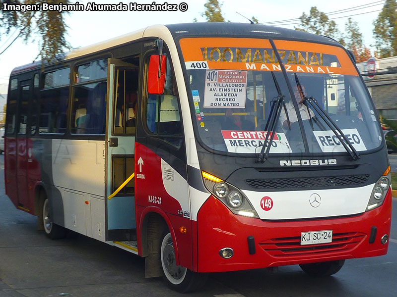 Neobus Thunder + / Mercedes Benz LO-916 BlueTec5 / Línea 400 Manzanal Trans O'Higgins