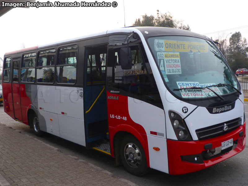 BepoBus Nàscere / Agrale MA-9.2 Euro5 / Línea 600 Oriente - Poniente (Buses Cordillera) Trans O'Higgins