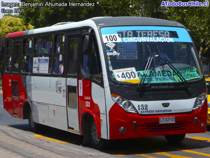 Neobus Thunder + / Agrale MA-9.2 Euro5 / Línea 100 Circunvalación (Expreso Rancagua) Trans O'Higgins