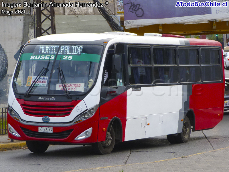 Mascarello Gran Micro / Mercedes Benz LO-916 BlueTec5 / Línea N° 500 Buses 25 (Norte-Poniente) Trans O'higgins