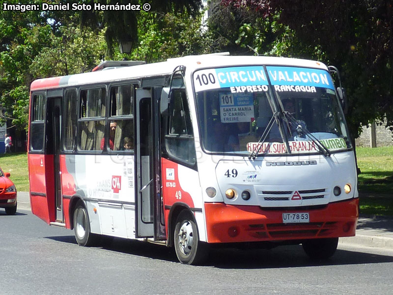 Neobus Marina / Agrale MA-8.5TCA / Línea 100 Circunvalación (Expreso Rancagua) Trans O'Higgins