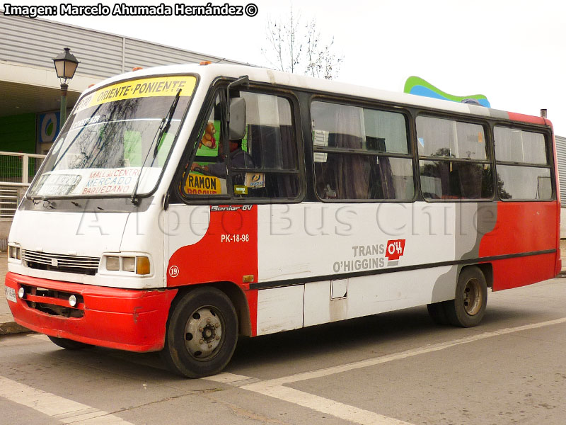 Marcopolo Senior GV / Mercedes Benz LO-814 / Línea 600 Oriente - Poniente (Buses Cordillera) Trans O'Higgins