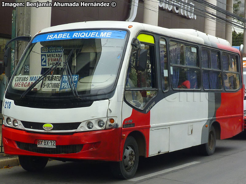 Maxibus Astor / Mercedes Benz LO-812 / Línea 200 Norte - Sur (Isabel Riquelme) Trans O'Higgins