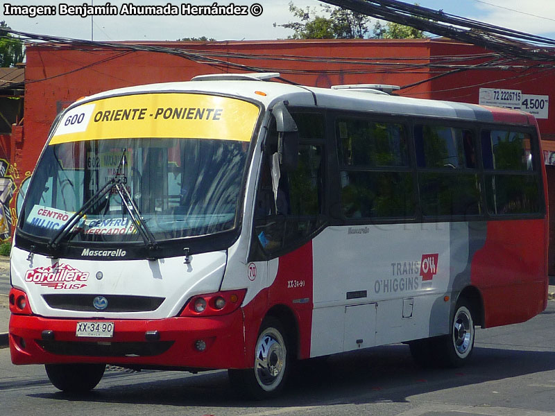 Mascarello Gran Micro / Mercedes Benz LO-712 / Línea 600 Oriente - Poniente (Buses Cordillera) Trans O'Higgins