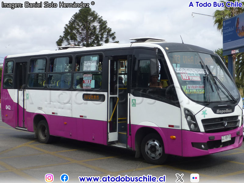 BepoBus Nàscere / Mercedes Benz LO-916 BlueTec5 / Sociedad de Transportes SPF S.p.A. (Gran Valparaíso)
