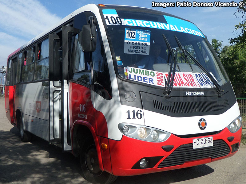Marcopolo Senior / Mercedes Benz LO-916 BlueTec5 / Línea 100 Circunvalación (Expreso Rancagua) Trans O'Higgins