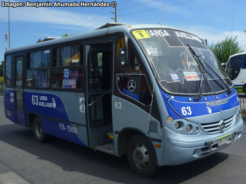 Neobus Thunder + / Mercedes Benz LO-712 / Línea Nº 1 IANSA - Avellano (Los Angeles)