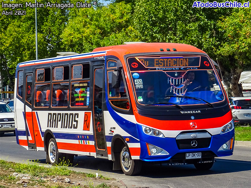 Inrecar Géminis Puma / Mercedes Benz LO-916 BlueTec5 / Línea N° 10 Rápidos Río Viejo (Chillán)