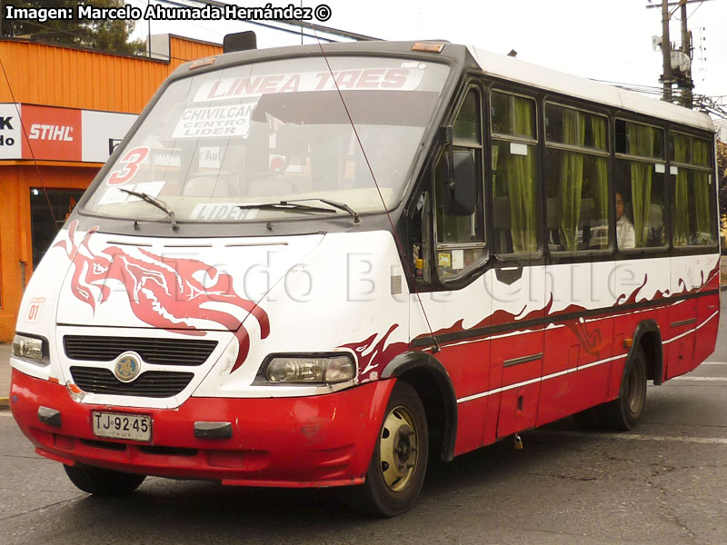 Metalpar Pucará 2000 / Mercedes Benz LO-914 / Línea Nº 3 Temuco