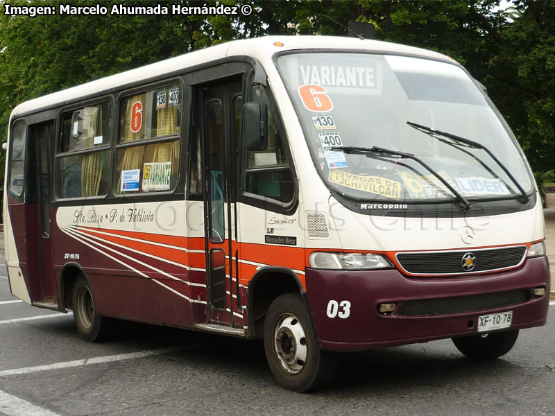 Marcopolo Senior G6 / Mercedes Benz LO-712 / Línea Nº 6 Temuco