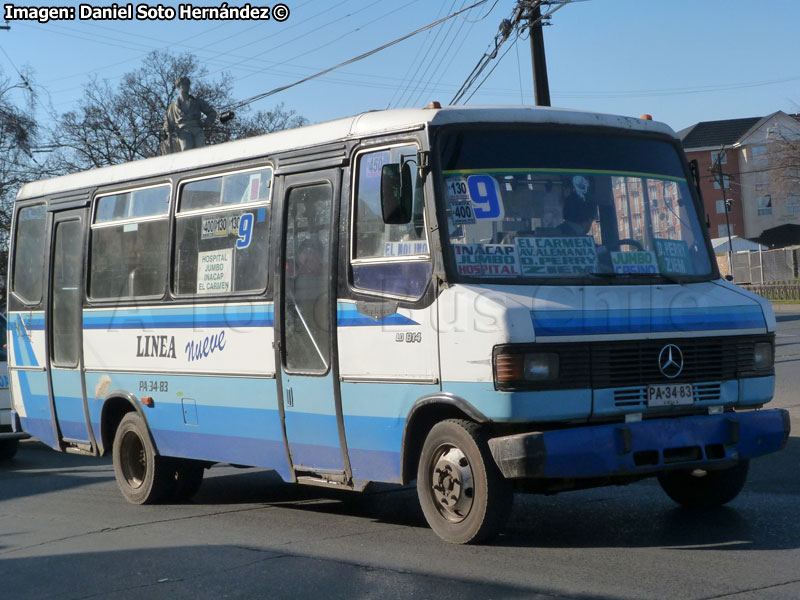 Metalpar Pucará 1 / Mercedes Benz LO-814 / Línea Nº 9 Temuco