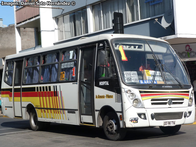 Induscar Caio Foz / Mercedes Benz LO-915 / Línea 1 Temuco