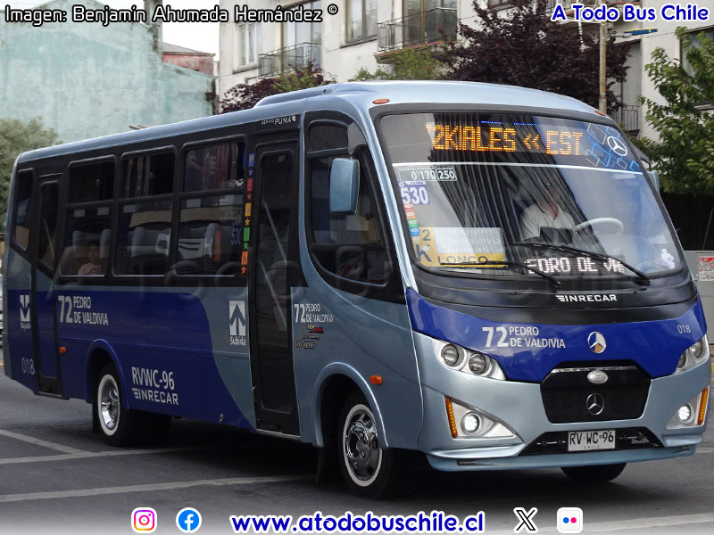 Inrecar Géminis Puma / Mercedes Benz LO-916 BlueTec5 / Línea N° 72 Pedro de Valdivia (Concepción Metropolitano)