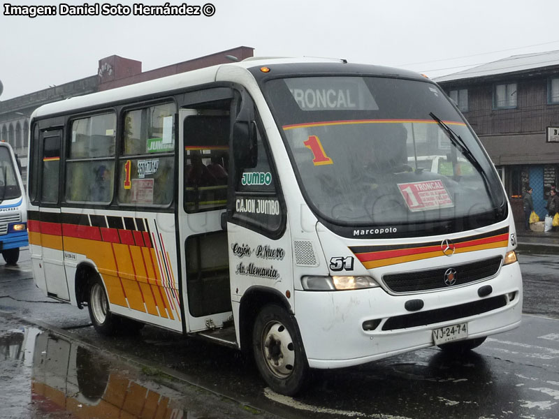 Marcopolo Senior G6 / Mercedes Benz LO-712 / Línea Nº 1 Temuco