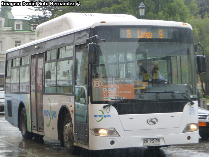 King Long XMQ6891G / Movigas Línea N° 8 Punta Arenas