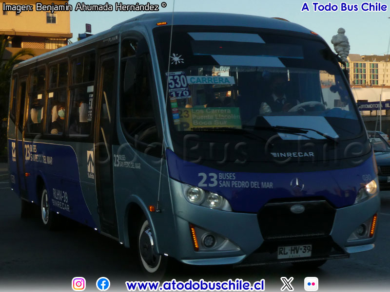 Inrecar Géminis Puma / Mercedes Benz LO-916 BlueTec5 / Línea N° 23 Buses San Pedro del Mar (Concepción Metropolitano)