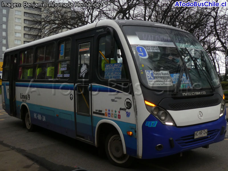 Neobus Thunder + / Mercedes Benz LO-916 BlueTec5 / Línea N° 9 Temuco