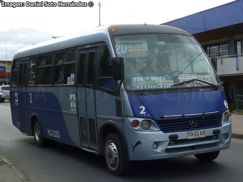 Marcopolo Vicino / Mercedes Benz LO-712 / Línea Nº 20-A Osorno